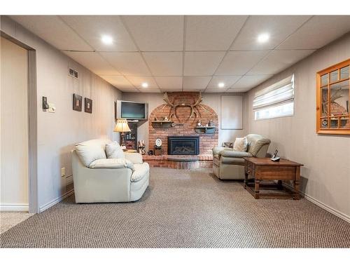 271 Haller Crescent, Caledonia, ON - Indoor Photo Showing Basement With Fireplace