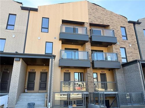 135 Reverie Way, Kitchener, ON - Outdoor With Balcony With Facade