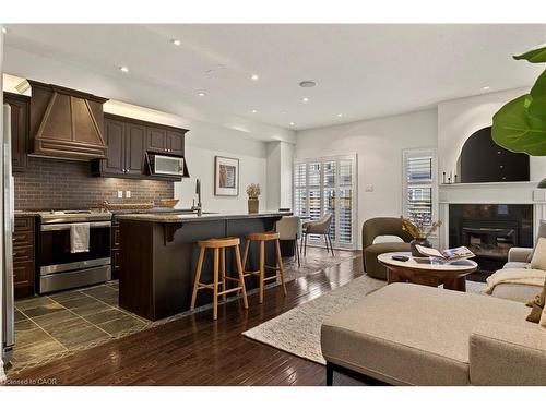 84 Forest Valley Crescent, Hamilton, ON - Indoor With Fireplace