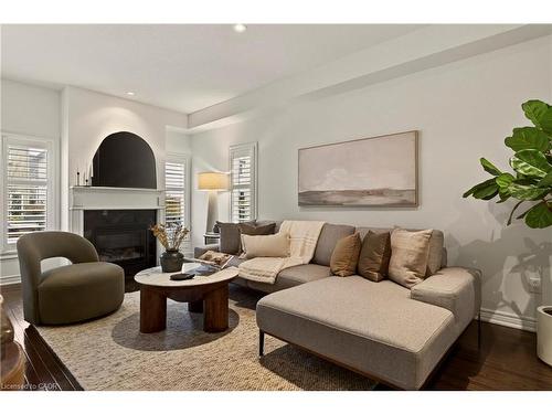 84 Forest Valley Crescent, Hamilton, ON - Indoor Photo Showing Living Room With Fireplace