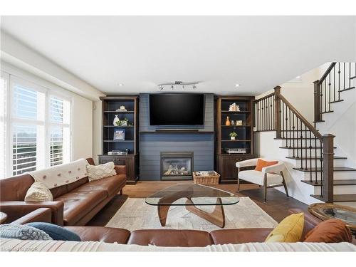 75 Etherington Crescent, Binbrook, ON - Indoor Photo Showing Living Room With Fireplace