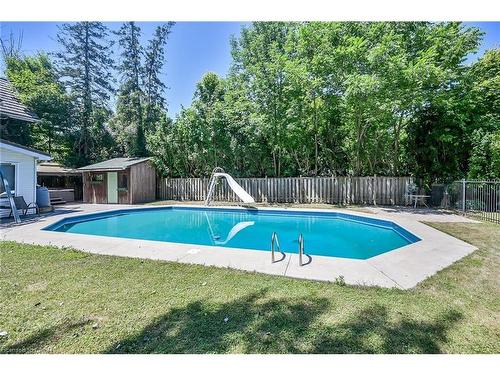 94 Sutherland Street W, Caledonia, ON - Outdoor With In Ground Pool With Backyard