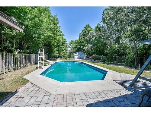 94 Sutherland Street W, Caledonia, ON - Outdoor With In Ground Pool With Backyard