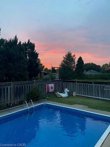 156 Rainbow Drive, Hamilton, ON - Outdoor With In Ground Pool With Backyard