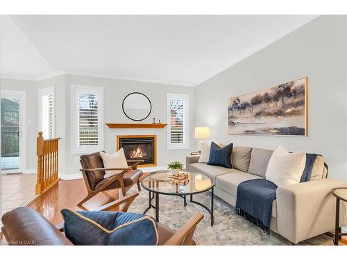 91 Samuel Crescent, Georgetown, ON - Indoor Photo Showing Living Room With Fireplace