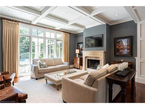 38 Shorewood Place, Oakville, ON - Indoor Photo Showing Living Room With Fireplace