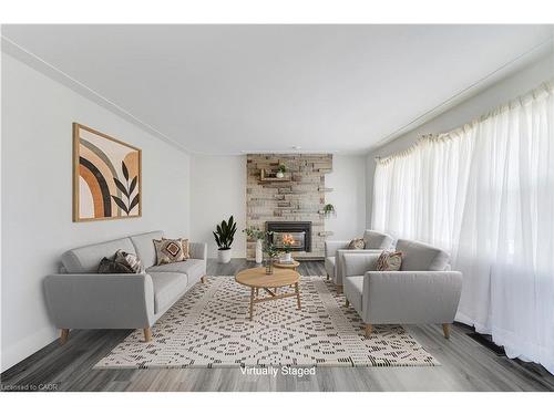 167 Miles Road, Hamilton, ON - Indoor Photo Showing Living Room With Fireplace