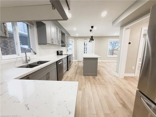 243 Riel Drive, Mississauga, ON - Indoor Photo Showing Kitchen With Double Sink With Upgraded Kitchen