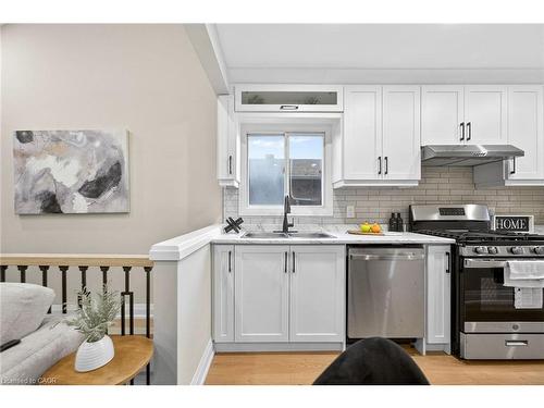156 Walter Avenue N, Hamilton, ON - Indoor Photo Showing Kitchen With Stainless Steel Kitchen With Double Sink