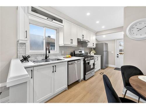 156 Walter Avenue N, Hamilton, ON - Indoor Photo Showing Kitchen With Stainless Steel Kitchen With Double Sink