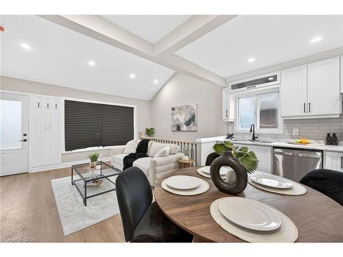 156 Walter Avenue N, Hamilton, ON - Indoor Photo Showing Kitchen With Double Sink