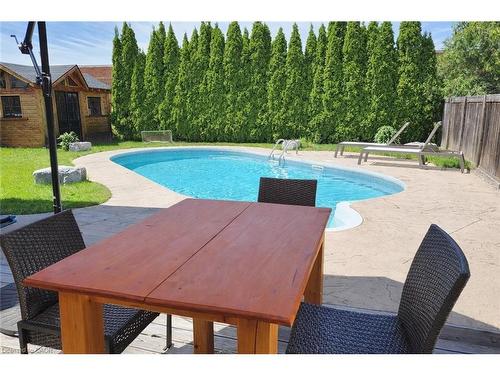 1352 Vancouver Crescent, Burlington, ON - Outdoor With In Ground Pool With Deck Patio Veranda With Backyard