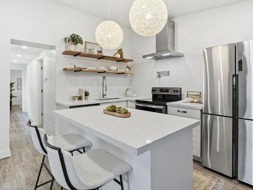 48 Frederick Avenue, Hamilton, ON - Indoor Photo Showing Kitchen With Stainless Steel Kitchen With Upgraded Kitchen
