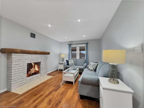 157 Twin Crescent, Hamilton, ON - Indoor Photo Showing Living Room With Fireplace