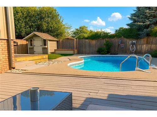 71 Allanbrook Street, Stoney Creek, ON - Outdoor With In Ground Pool With Deck Patio Veranda