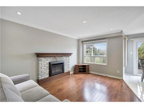 2185 Vista Drive, Burlington, ON - Indoor Photo Showing Living Room With Fireplace