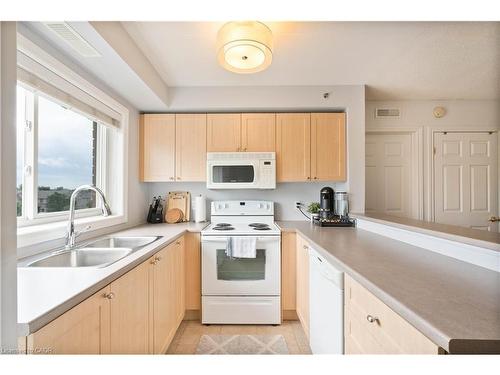 304-4450 Fairview Street, Burlington, ON - Indoor Photo Showing Kitchen With Double Sink