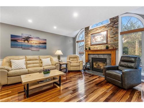 113 Deer Ridge Drive, Kitchener, ON - Indoor Photo Showing Living Room With Fireplace