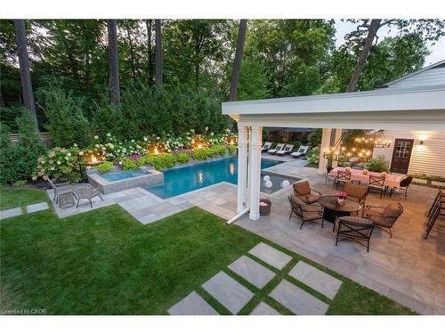 347 East Hart Crescent, Burlington, ON - Outdoor With In Ground Pool With Deck Patio Veranda With Backyard