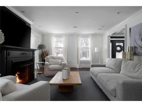 347 East Hart Crescent, Burlington, ON - Indoor Photo Showing Living Room With Fireplace
