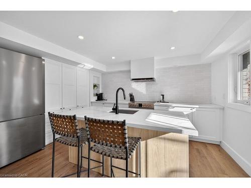 Lower Lvl-1326 Butter Road W, Hamilton, ON - Indoor Photo Showing Kitchen With Upgraded Kitchen