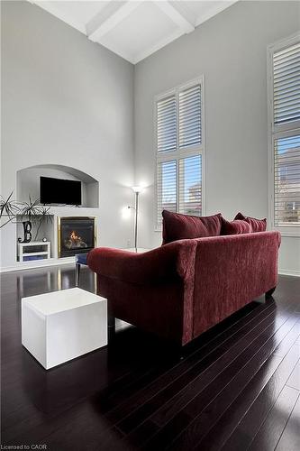320 Robert Ferrie Drive, Kitchener, ON - Indoor Photo Showing Living Room With Fireplace