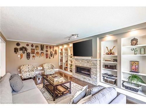 1399 Winterberry Drive, Burlington, ON - Indoor Photo Showing Living Room With Fireplace