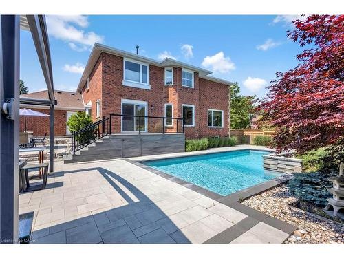 1399 Winterberry Drive, Burlington, ON - Outdoor With In Ground Pool With Deck Patio Veranda