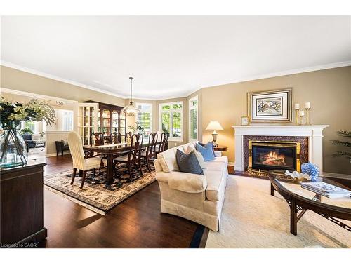4165 Stonebridge Crescent, Burlington, ON - Indoor Photo Showing Living Room With Fireplace