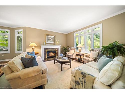 4165 Stonebridge Crescent, Burlington, ON - Indoor Photo Showing Living Room With Fireplace