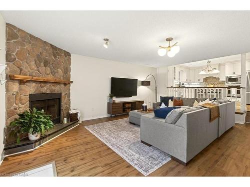 134 Sirente Drive, Hamilton, ON - Indoor Photo Showing Living Room With Fireplace