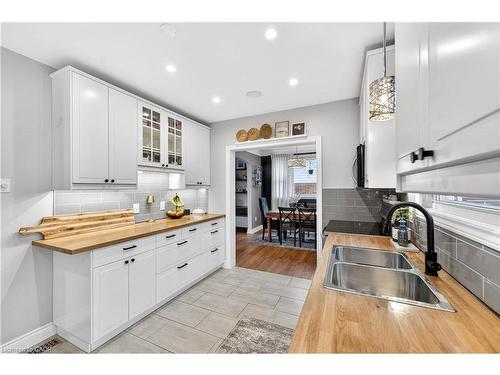 100 Ferndale Avenue, Hamilton, ON - Indoor Photo Showing Kitchen With Double Sink