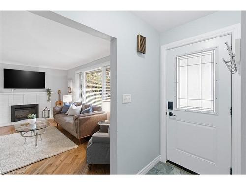 30 Kelly Street, Waterdown, ON - Indoor Photo Showing Living Room With Fireplace