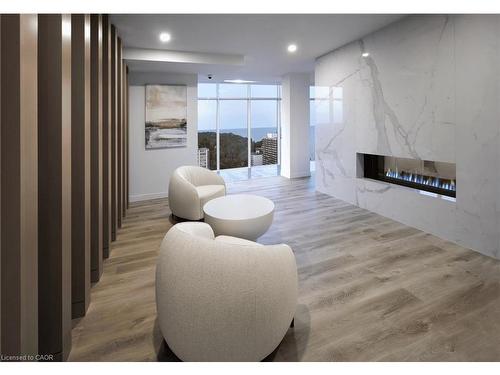 2405-370 Martha Street, Burlington, ON - Indoor With Fireplace