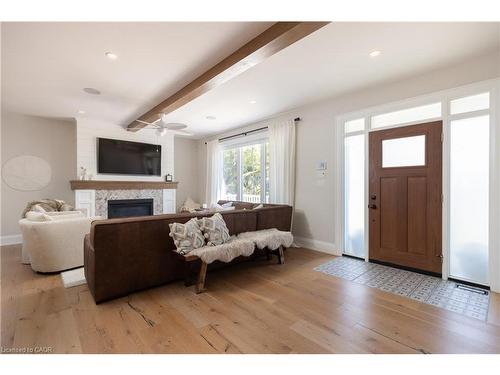 2195 Courtland Drive, Burlington, ON - Indoor Photo Showing Living Room With Fireplace