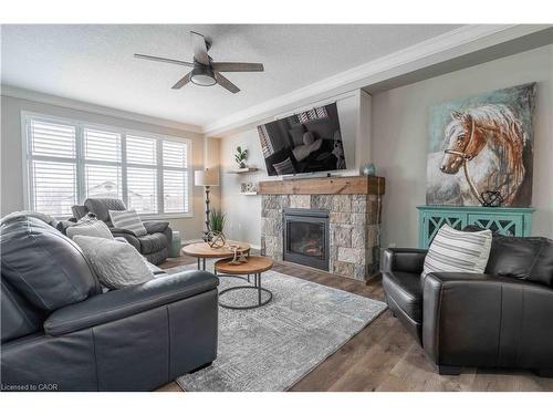 115 Larry Crescent, Caledonia, ON - Indoor Photo Showing Living Room With Fireplace
