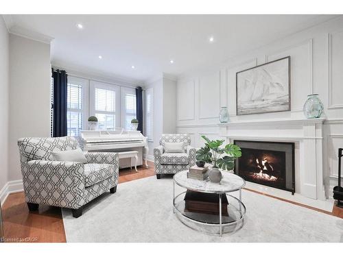 2047 Country Club Drive, Burlington, ON - Indoor Photo Showing Living Room With Fireplace