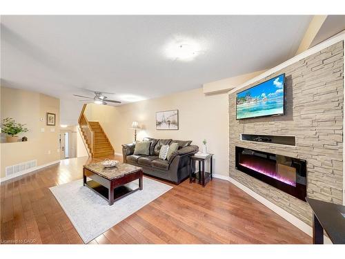 21 Periwinkle Drive, Hamilton, ON - Indoor Photo Showing Living Room With Fireplace