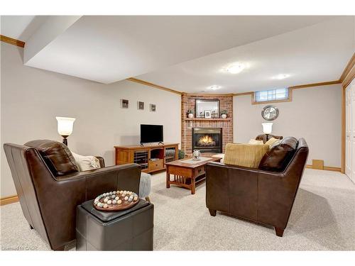 43 Summerhill Crescent, Kitchener, ON - Indoor Photo Showing Basement With Fireplace