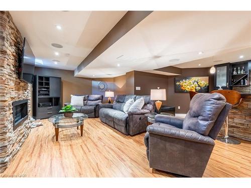 2338 Norland Drive, Burlington, ON - Indoor Photo Showing Living Room With Fireplace