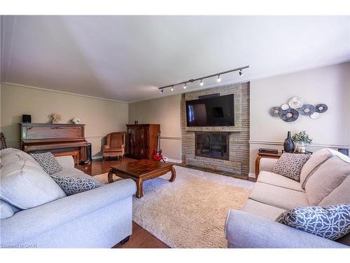 6 Summit Circle, Simcoe, ON - Indoor Photo Showing Living Room With Fireplace