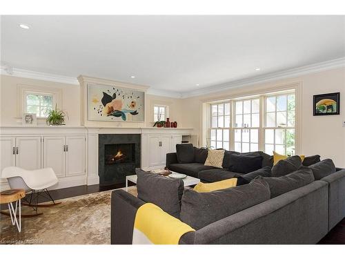 65 Thomas Street, Oakville, ON - Indoor Photo Showing Living Room With Fireplace