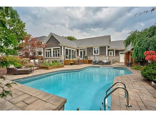 246 Oakwood Crescent, Oakville, ON - Outdoor With In Ground Pool With Deck Patio Veranda With Backyard