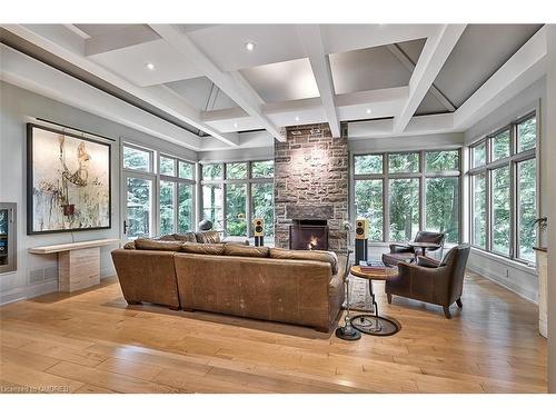 177 Lovers Lane, Ancaster, ON - Indoor Photo Showing Living Room With Fireplace