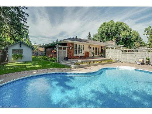 1123 Lakeshore Road E, Oakville, ON - Outdoor With In Ground Pool With Deck Patio Veranda With Backyard
