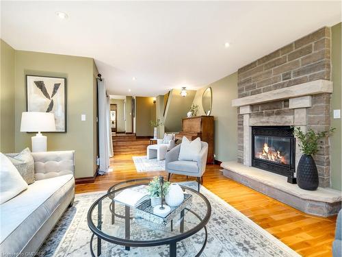 10180 Guelph Line, Milton, ON - Indoor Photo Showing Living Room With Fireplace