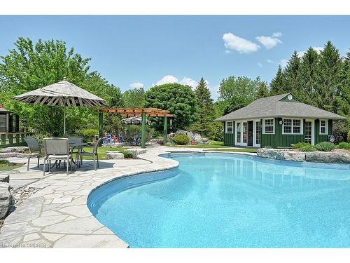 27 Weneil Drive, Freelton, ON - Outdoor With In Ground Pool With Backyard
