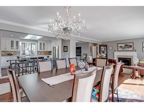 258 Westwood Drive, Oakville, ON - Indoor Photo Showing Dining Room With Fireplace