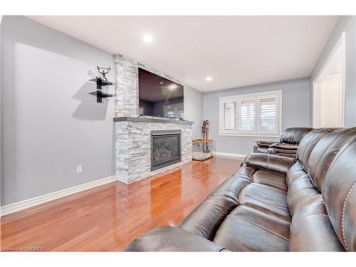 320 Annabelle Street, Hamilton, ON - Indoor Photo Showing Living Room With Fireplace