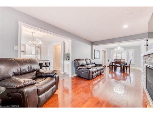 320 Annabelle Street, Hamilton, ON - Indoor Photo Showing Living Room With Fireplace